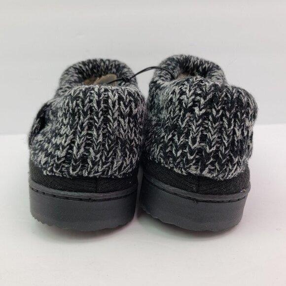 Family Fairy Womens Size L 9-10 Black Cotton Knitted Slip On Memory Foam Slipper - Picture 6 of 9
